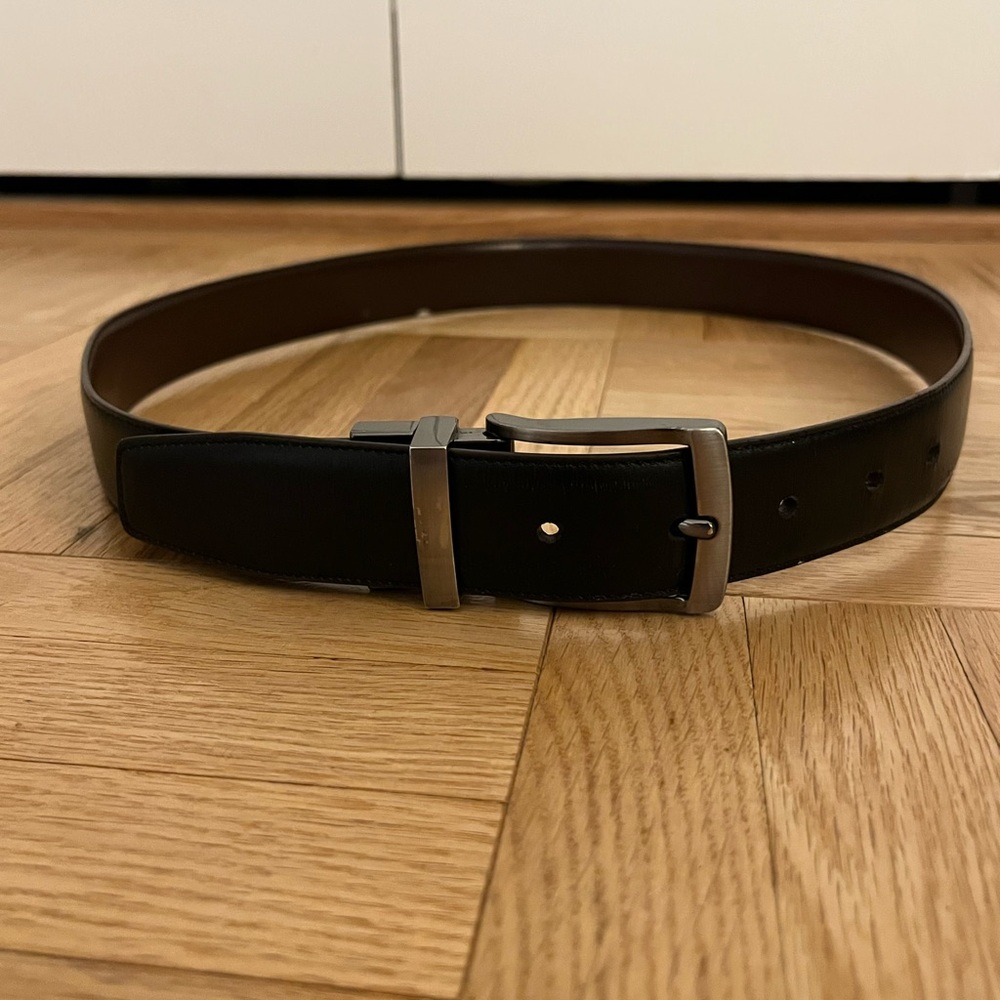 6 Men's Black and Brown Leather Belts - Picture 11 of 13